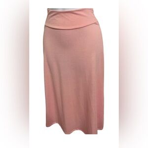 Long pale pink skirt